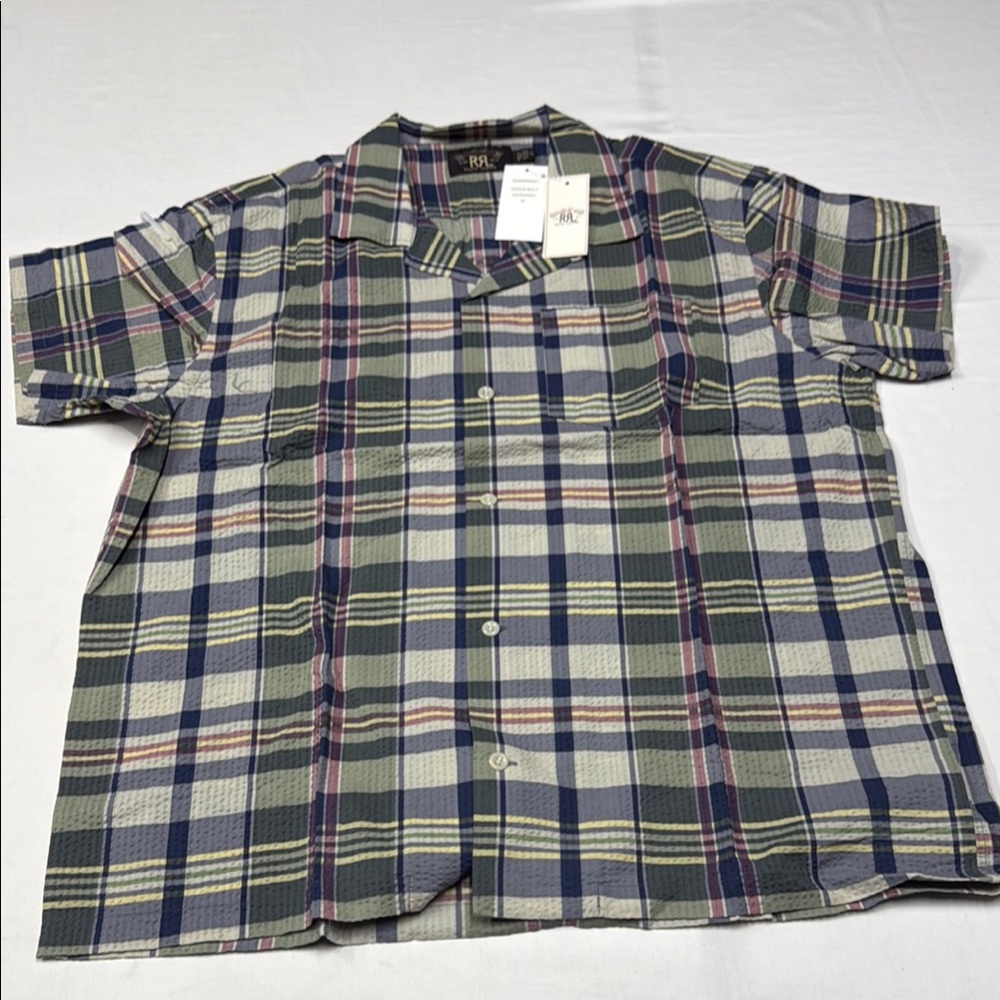 Ralph Lauren Double RL Green and Blue Plaid Casual Shirt
